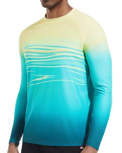 Chemises de pêche à manches longues pour hommes, chemise de performance à dégradé de couleurs, UPF 50, anti-UV, respirante, vêtements de pêche, vêtements de sport de plein air - Product Image 3