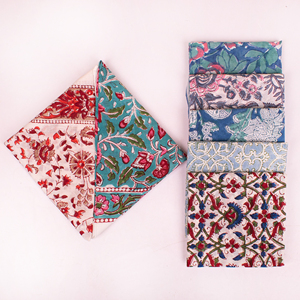 Organic Cotton Block Printed Reversible <b>Bandana</b> Lightweight & Breathable Multi-Functional Outdoor Hiking & Travel Accessory - Product Image 3