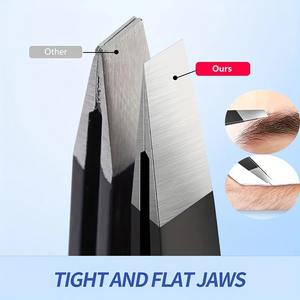 Pince à épiler de précision en acier inoxydable, sans parfum, outil d'épilation et de toilettage, accessoire durable pour les soins du visage - Product Image 3