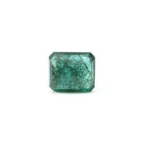 Lab-Created Zambian Emerald 6.3 Carat Faceted Loose Gemstone 12mm for Fine Jewelry - Product Image 2