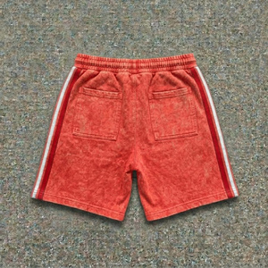 Conjunto de Dos Piezas Premium con Lavado Ácido para Hombre, Camiseta y Pantalones Cortos de Algodón, Atuendo de Verano, Proveedor OEM ODM CLOVIX SPORTS Cl-90, Logotipo Personalizado - Product Image 4