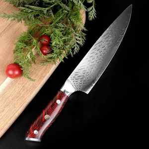 Couteau de Chef Professionnel en Acier Damas Forgé à la Main, Manche en Résine Full Tang, Couteau de Cuisine, Fabricant OEM - Product Image 5