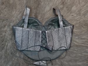 <span class=keywords><strong>Camicetta</strong></span> corsetto argento metallizzato per sari - Product Image 2