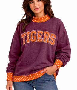 Women Oversized Mockneck Fleece Pullover Apparel <b>Cloud</b> Soft Texture Thermal Comfort Panel Sleeves Modern Lounge Silhouette - Product Image 1