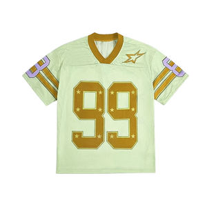 Maillot de football américain personnalisé le plus vendu, respirant, à manches courtes, avec impression par sublimation du logo de l'équipe, vêtements de football américain - Product Image 3