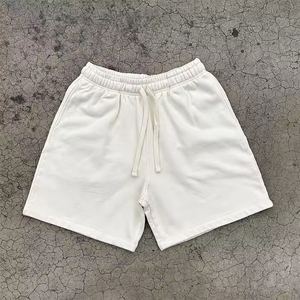 Shorts tricotés pour hommes, personnalisés, style vintage, délavés à l'acide, à taille élastique, effet délavé soleil, avec bords bruts, style décontracté, vente en gros, fourniture OEM - Product Image 5