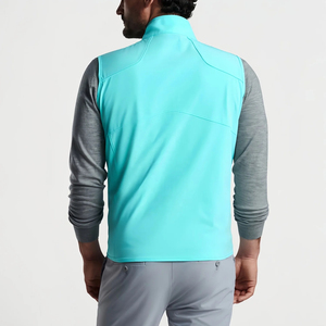 Chaleco Deportivo Ligero para Hombre, Color Turquesa, con Cierre, Cuello Alto, Sin Mangas, Resistente al Agua, ODM - Product Image 3