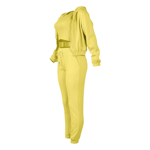 Ensemble de survêtement 3 pièces respirant pour femme, legging de yoga sans couture taille haute, soutien-gorge de sport à taille élastique, haut de sport à manches longues - Product Image 2