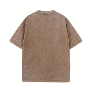 Ensemble T-shirt et short délavé OEM avec logo personnalisé – Tenue décontractée et sportive pour homme - Product Image 3