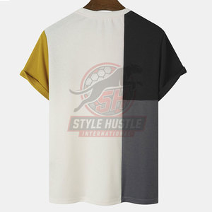 Camiseta de algodón 100% para hombre, precio económico, venta al por mayor, logotipo personalizado impreso, corte holgado, para venta en línea - Product Image 2