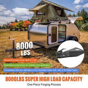 Gancio di traino a telaio ad A in acciaio resistente, capacità di traino 8000 libbre, compatibile con attacco a sfera da 2 pollici, per montaggio su attacco traino - Product Image 2