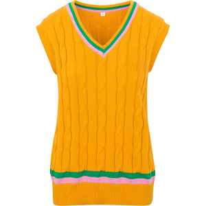 Professional Ladies Knit Sweater Vest - Sleeveless V-Neck Cardigan <b>Top</b> - Soft Breathable Female Office Fashion Wear Breathable - Product Image 5