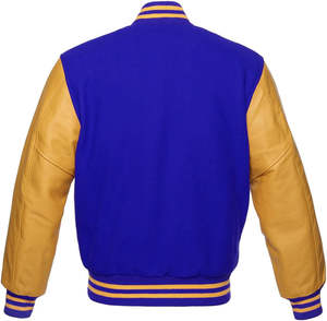Chaqueta Varsity Deportiva de Béisbol para Hombre, con Cuerpo de Lana y Mangas de Cuero Rojo - Product Image 2