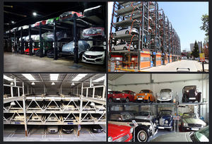 Pengiriman Cepat elektrik hidrolik 4 Post 3 Level parkir mobil angkat diskon besar pengangkat mobil AS mudah digunakan pengangkat mobil untuk Body Shop - Product Image 4