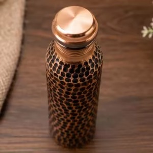 High Quality 100% Pure Copper Antique Style Hand Crafted Water Bottle Bulk Export for Plastic <b>Drinkware</b> - Product Image 5