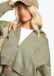 Conjunto Deportivo Casual Azul para Mujer, Sudadera con Cremallera y Pantalones Ajustados, Personalizado para Hermandades y Fraternidades, Superventas - Product Image 2