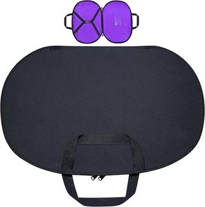 Étui pour collier maçonnique noir avec doublure violette rembourrée, sac de transport pour franc-maçon - Product Image 1