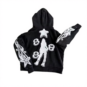 Sudadera con Capucha Personalizada para Hombre, Estilo Vintage, 450GSM, Algodón, Lavado a la Piedra, Oversize, Estilo Urbano, con Efecto Desgastado - Product Image 2