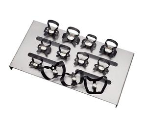 Juego de Pinzas para Dique de Goma Dental de Acero Inoxidable con Recubrimiento de Plasma Negro, Pinzas Endodónticas con Soporte de Bandeja, Kit de Aislamiento, Certificado CE - Product Image 1