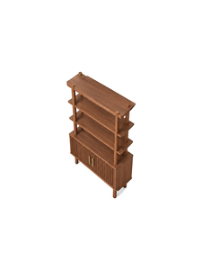 Librería Moderna de Madera Maciza con 4 Estantes, Independiente, Ahorra Espacio, Ecológica, Multifuncional, para Apartamento, Hogar u Oficina - Product Image 2