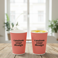 Gobelets en papier jetables avec impression de logo personnalisée pour boissons chaudes et froides