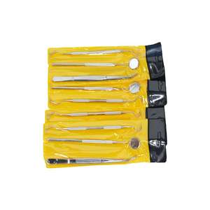 ชุดตรวจสุขภาพฟันแบบแมนนวล 3/4/5 ชิ้น ทำจากสแตนเลส ประกอบด้วยกระจก ที่ขูดหินปูน แหนบ สำหรับฟอกสีฟัน ยี่ห้อ Dentavex - Product Image 6