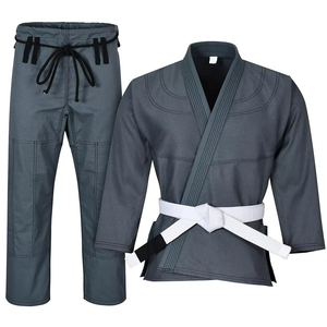 ชุดยูโด BJJ สำหรับผู้ใหญ่ สีเทาอ่อน 100% โพลีเอสเตอร์ ทนทาน ทรงปกติ สีพื้น มีสินค้าพร้อมส่ง - Product Image 1