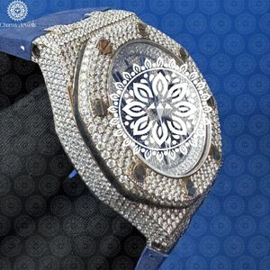 Montre de luxe Charm Jewells en acier inoxydable, boîtier 40 mm, bracelet en silicone, cadran analogique, mouvement mécanique, étanche 10 bars, pour homme - Product Image 3