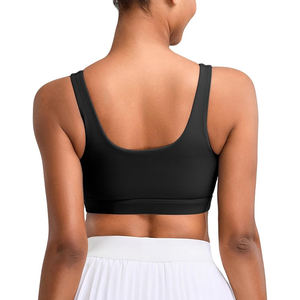 Soutien-gorge de sport à fermeture éclair avant pour femme, bonnets moulés, maintien élevé, dos nageur sans coutures, respirant, séchage rapide, compression, pour la course et la gym - Product Image 3