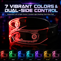 Lunettes LED lumineuses colorées à technologie nid d'abeille, double commande, 12 modes, essentielles pour les festivals de musique, les boîtes de nuit et les soirées.
