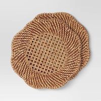 Tischset Handgefertigt Gewebtes Rattan Umweltfreundlich Biologisch Abbaubar Hitzebeständig Luxuriös Elegant 30x40cm Küche Restaurant