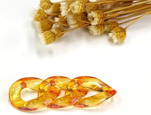 Acrylic Linking Rings Oval <b>Quick</b> <b>Link</b> Connectors for Curb Chains Purse Eyeglass Chain DIY Craft Making 15x9x3mm (Clear) - Product Image 2