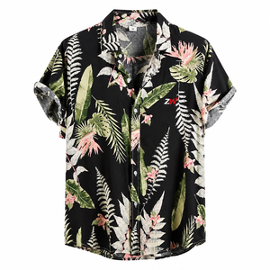 Camisa Hawaiana Casual de Playa de Alta Calidad con Logotipo Personalizado, Impresión Completa Personalizada, Transpirable y Ecológica para Hombre - Product Image 1