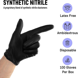 Gants en nitrile jetables de qualité supérieure, sans poudre, gants de protection médicaux, gants d'examen, gants industriels robustes - Product Image 4