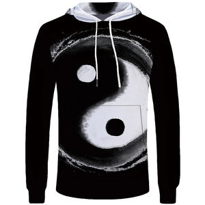 Sweat-shirts longs pour hommes de qualité supérieure en coton/spandex, polaire, imprimés par transfert thermique, coupe-vent, écologiques, respirants, pour l'hiver - Product Image 5