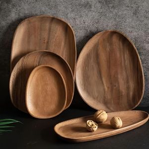 Plateau en bois de mangue écologique, planche de service durable, vaisselle en bois réutilisable, cuisine, salle à manger, restauration, hôtellerie, traiteur - Product Image 6