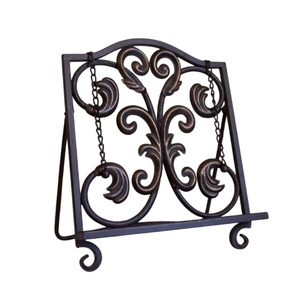 Porte-livres de cuisine classique décoratif, finition rustique, en fil de fer, motif coq - Product Image 2