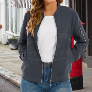 Blouson aviateur pour femme en nylon et polyester robuste Blouson aviateur décontracté grande taille pour femme - Product Image 5