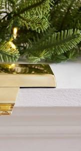 Modern Gold Metal Christmas <b>Stocking</b> Holder For Mantel Heavy Duty Garland Hanger <b>Xmas</b> Hook Christmas Decorations for Home Decor - Product Image 4