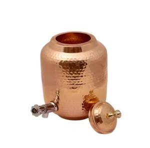 Elegant Copper Water <b>Dispenser</b> Large Volume Water Holder with Tap Perfect for Daily <b>Drinking</b> Home Kitchen Restaurant Setup - Product Image 2