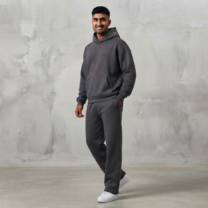 Ensemble de survêtement et sweat à capuche pour homme, tenue d'hiver, ensemble de deux pièces, sweats à capuche grande taille, survêtement, sweats à manches longues - Product Image 1