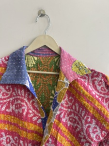 Assorted Handmade <b>Kantha</b> Reversible Quilted Short <b>Jacket</b> Boho Vintage Coat - Product Image 5