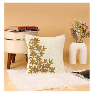 Decorative Beaded Cushion Pillow <b>Cover</b> <b>For</b> <b>Sofa</b> Bedroom Lounge And Home Office Giving Elegant Comfortable Stylish Cushion Design - Product Image 3