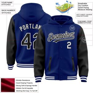 Customizable Adult Teens Kids Baseball Football Varsity Bomber <b>Jacket</b> Personalized Hoodies <b>Jersey</b> XS XL Direct ODM Fanscustom - Product Image 1