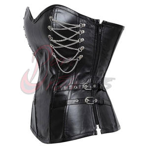 Corset en cuir pour femme, design personnalisé, usage extérieur, couleur unie, confortable - Product Image 2