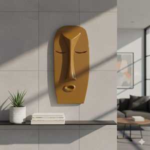 งานศิลปะเซรามิกนามธรรมรูปหน้าคนหลากสีสัน ทำมือสไตล์วาบิซาบิ สำหรับแขวนผนัง ปรับแต่งสีได้ เหมาะสำหรับตกแต่งห้องนั่งเล่นและห้องนอน - Product Image 6