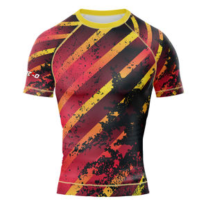 Camiseta de compresión transpirable de manga corta de secado rápido para entrenamiento de fitness, MMA y lucha en el gimnasio. - Product Image 1