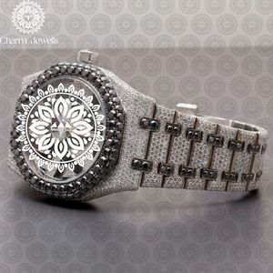 Reloj de Lujo para Hombre Charm_Jewells, Acero Inoxidable, Caja Cuadrada de 40 mm, Bisel con Diamantes, Movimiento Mecánico Analógico, Resistente al Agua 10 Bar - Product Image 4