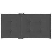 Coussins de chaise d'extérieur 39.4 "x 19.7" x 1.2 "Anthracite 4 Pcs Garden Oxford Fabric Pillow Set
