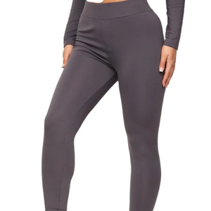 Breathable Women's Summer Slim Leggings <b>Red</b> Solid Color High Waist Black <b>Tight</b> Legging Casual XXL Size Knitted Fabric - Product Image 1